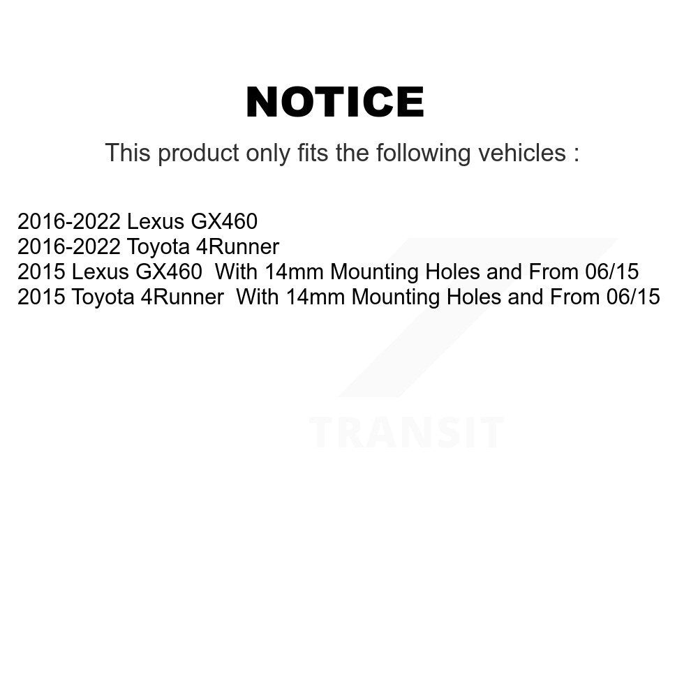 Front Rear Brake Caliper Left Right (Driver Passenger) Kit For Toyota 4Runner Lexus GX460 KBC-100774