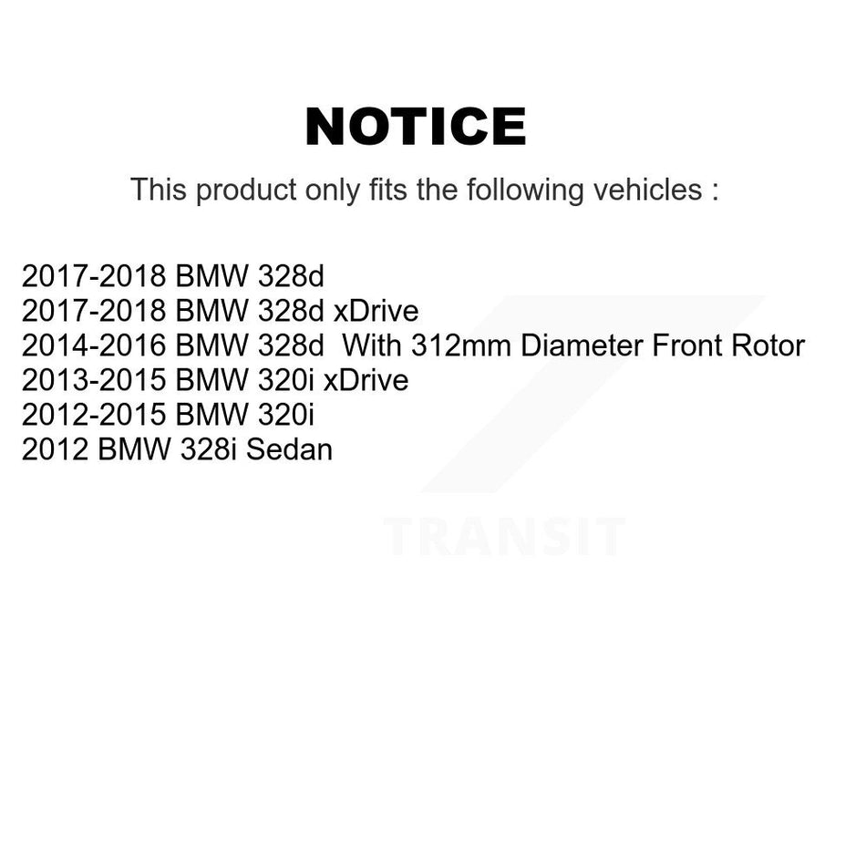 Front Rear Brake Caliper Left Right (Driver Passenger) Kit For BMW 320i xDrive 328i 328d KBC-100799