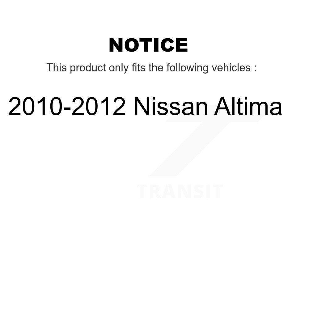 Front Rear Brake Caliper Left Right Driver Passenger Side Kit For 2010-2012 Nissan Altima KBC-100809