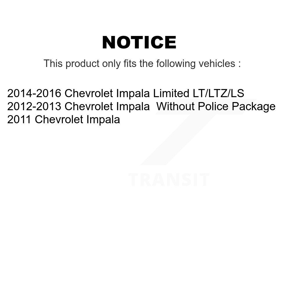 Front Rear Brake Caliper Left Right (Driver Passenger) Kit For Chevrolet Impala Limited KBC-100813
