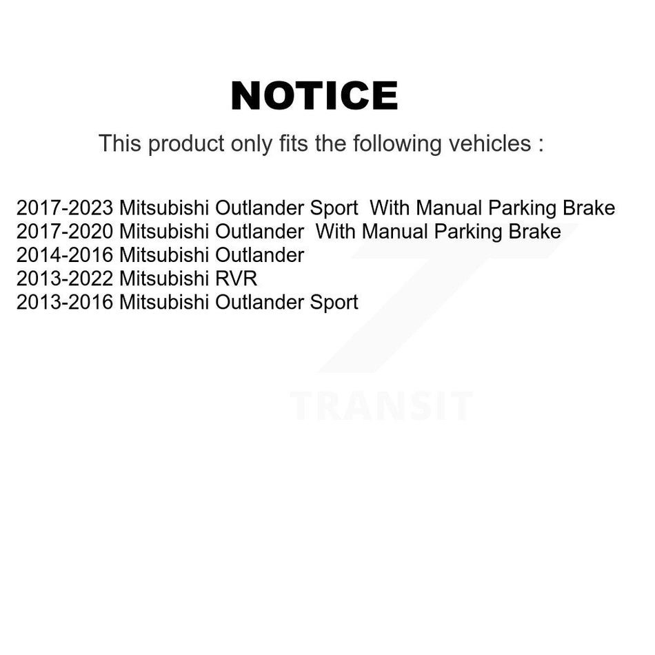 Front Rear Disc Brake Caliper Left Right Side Kit For Mitsubishi RVR Outlander Sport KBC-100840