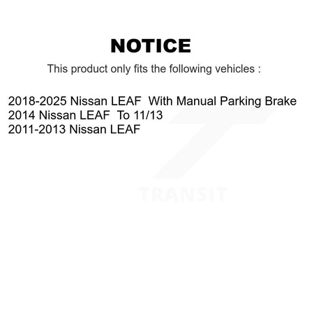 Front Rear Disc Brake Caliper Left Right Side (Driver Passenger) Kit For Nissan LEAF KBC-100872