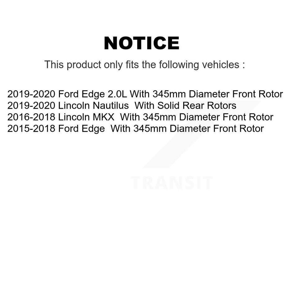 Front Rear Disc Brake Caliper Left Right Side Kit For Ford Edge Lincoln MKX Nautilus KBC-100877