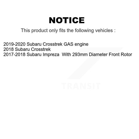 Front Rear Brake Caliper Left Right (Driver Passenger) Kit For Subaru Crosstrek Impreza KBC-100887