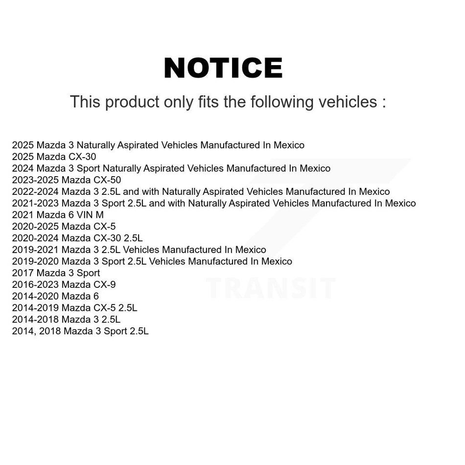 Serpentine Belt KBR-5060382 For Mazda CX-5 3 CX-30 CX-9 CX-50 6 Sport