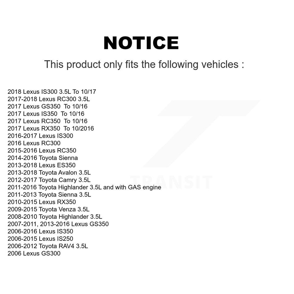 Main Drive Serpentine Belt KBR-5070610 For Toyota RAV4 Lexus Camry Sienna Highlander Venza RX350