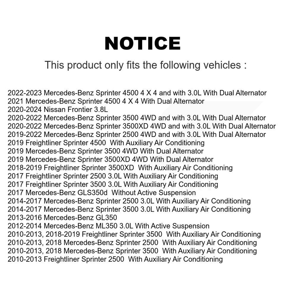 Serpentine Belt KBR-5070807 For Mercedes-Benz Sprinter 2500 Nissan Frontier 3500 ML350 GL350 3500XD