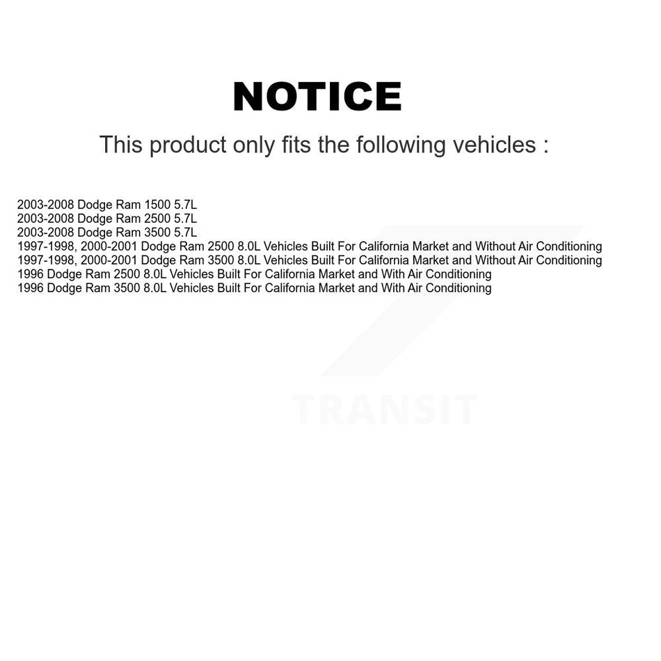 Main Drive Serpentine Belt KBR-5071013 For Dodge Ram 1500 2500 3500