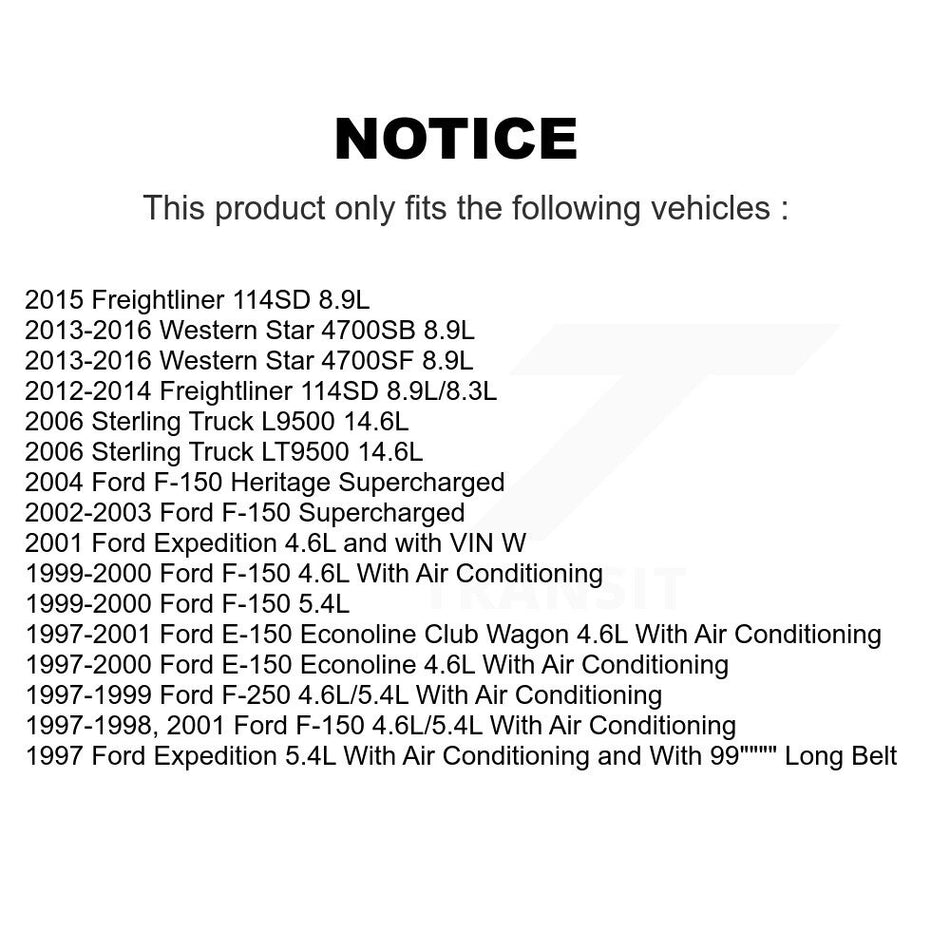 Serpentine Belt KBR-5080993 For Ford F-150 F-250 Heritage E-150 Econoline Expedition Club Wagon Star