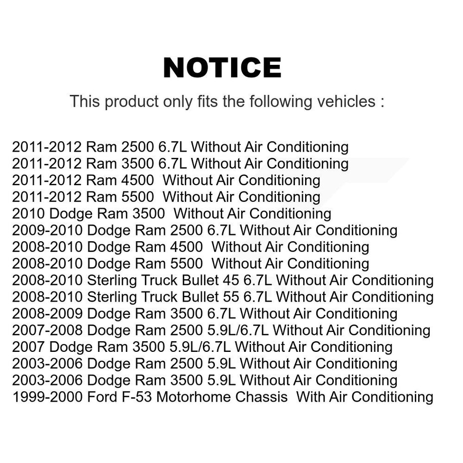 Main Drive Serpentine Belt KBR-5081103 For Dodge Ram 3500 2500 Ford Sterling Truck 4500 5500 Bullet