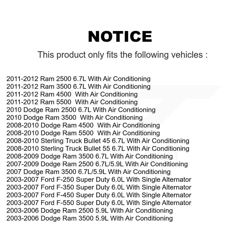 Main Drive Serpentine Belt KBR-5081260 For Dodge Ford Ram 3500 2500 F-350 Super Duty F-250 F-550 45