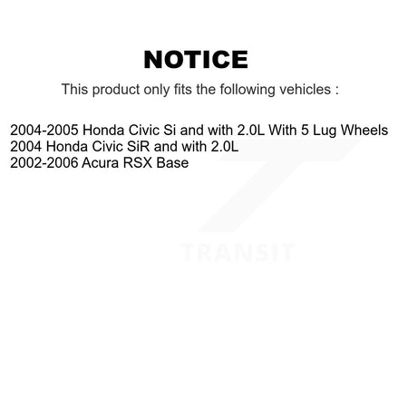 Front Disc Brake Caliper Rotors And Semi-Metallic Pads Kit For Honda Civic Acura RSX KC8-100010P