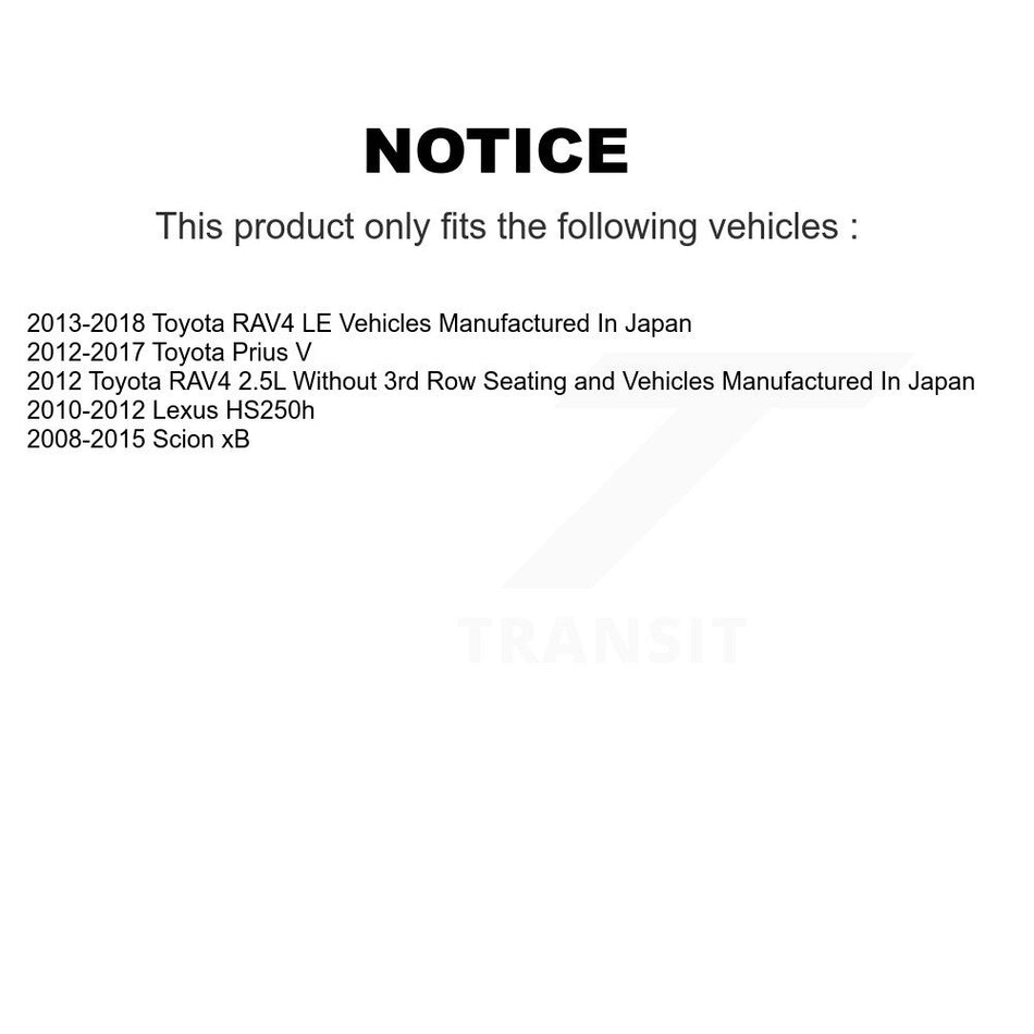 Front Disc Brake Caliper Rotors And Semi-Metallic Pads Kit For Toyota RAV4 Scion xB Prius V Lexus HS250h KC8-100014P