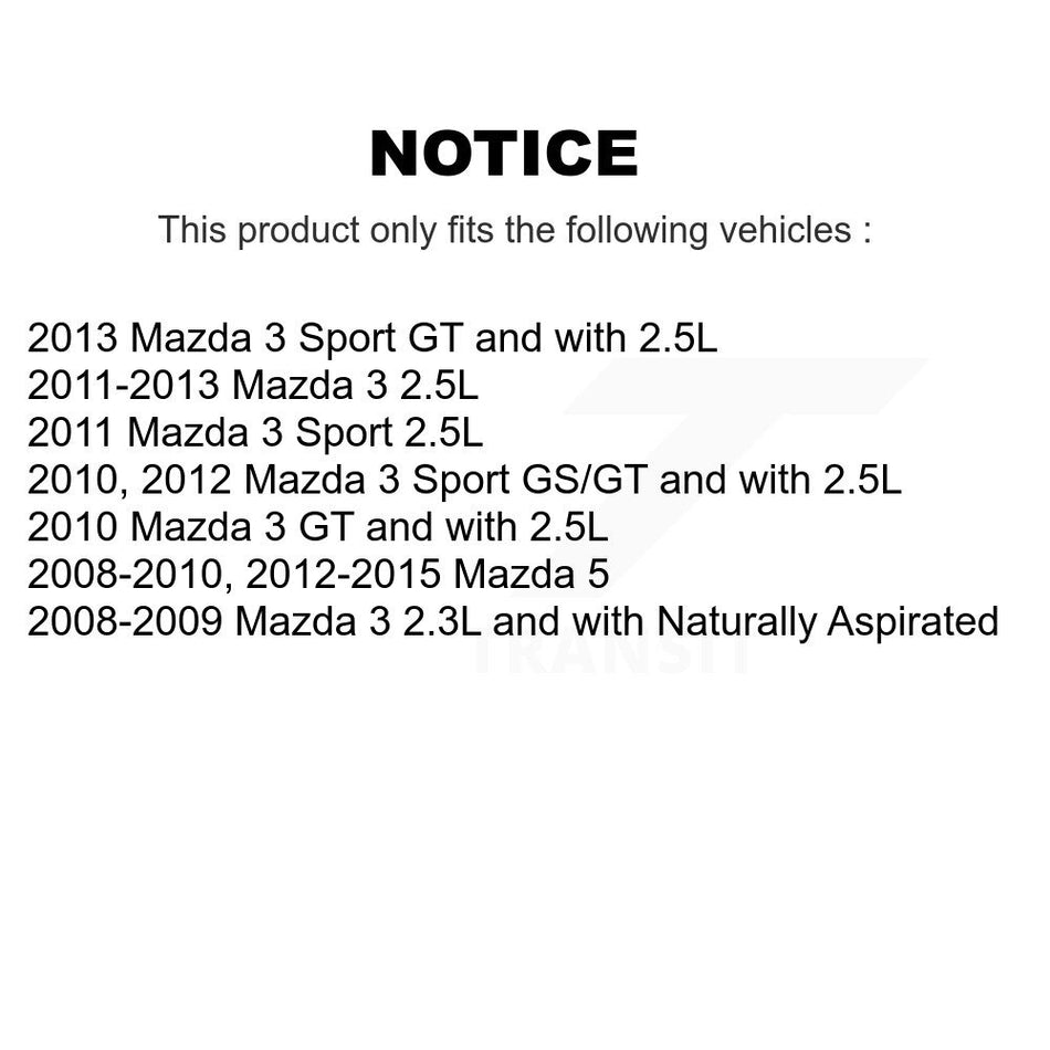 Front Disc Brake Caliper Rotors And Semi-Metallic Pads Kit For Mazda 3 5 Sport KC8-100068P