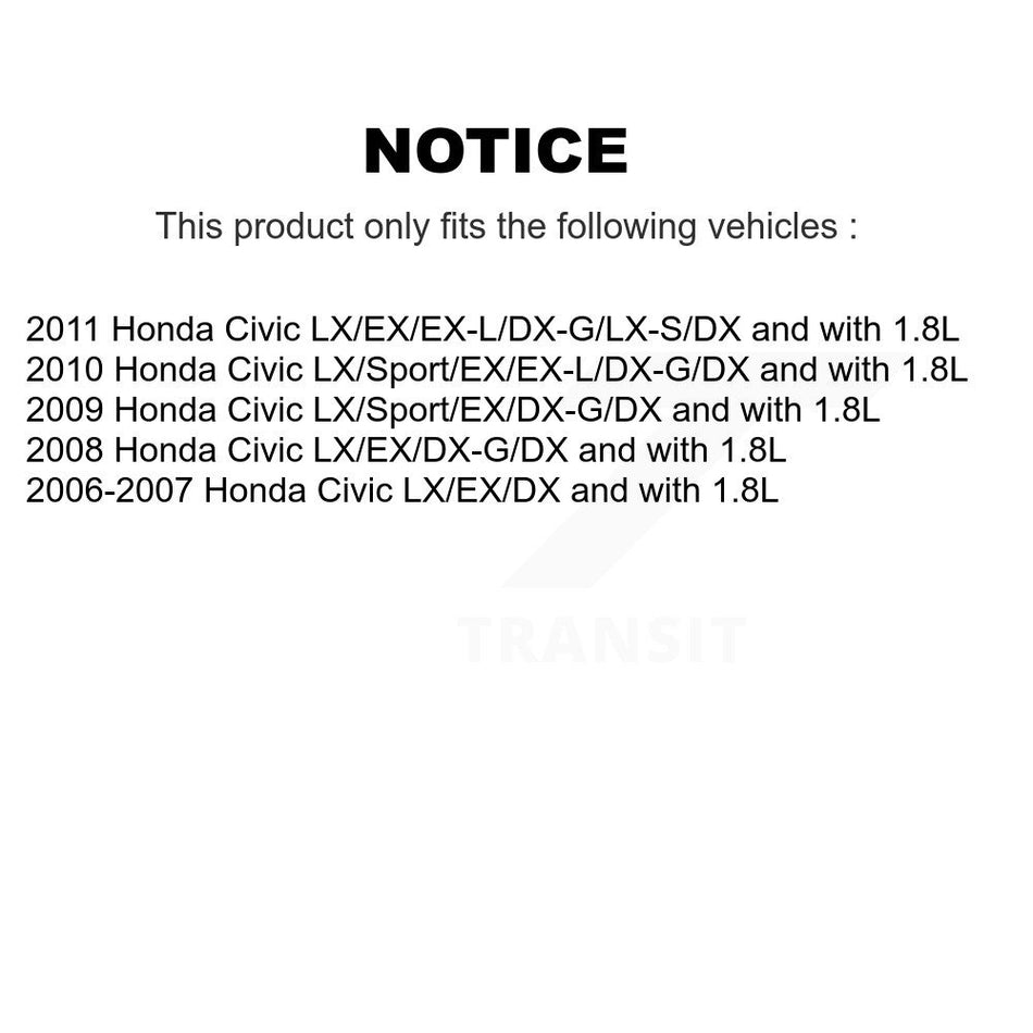 Front Disc Brake Caliper Rotors And Ceramic Pads Kit For Honda Civic KC8-100087N