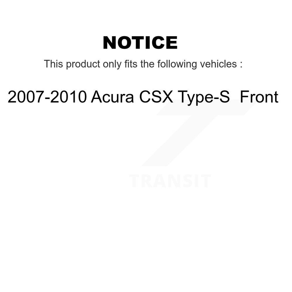 Front Disc Brake Caliper Rotors And Ceramic Pads Kit For 2007-2010 Acura CSX Type-S KC8-100091N