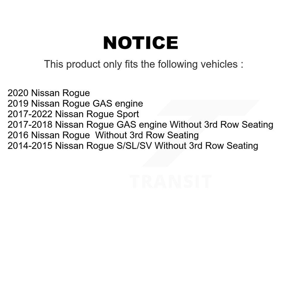 Front Disc Brake Caliper Rotors And Semi-Metallic Pads Kit For Nissan Rogue Sport KC8-100190P