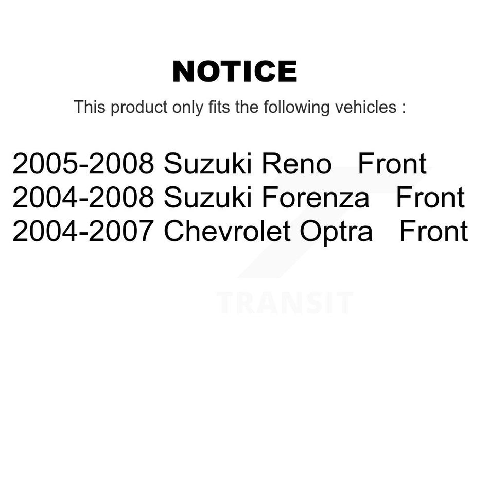 Front Disc Brake Caliper Rotors And Semi-Metallic Pads Kit For Suzuki Forenza Reno Chevrolet Optra KC8-100194P