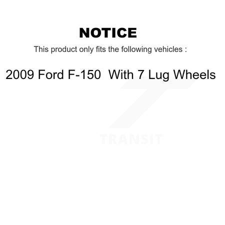 Front Disc Brake Caliper Rotor And Ceramic Pad Kit For 2009 Ford F-150 With 7 Lug Wheels KC8-100235C