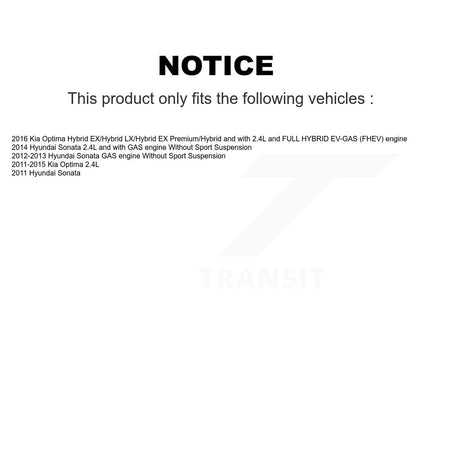 Front Disc Brake Caliper Rotors And Semi-Metallic Pads Kit For Hyundai Sonata Kia Optima KC8-100282S
