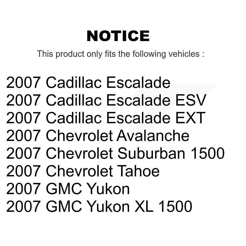 Front Brake Caliper Rotors Semi-Metallic Pad Kit For Chevrolet Avalanche Cadillac GMC XL KC8-100300P