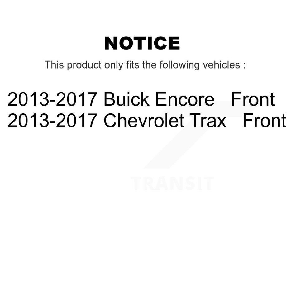 Front Disc Brake Caliper Rotors And Ceramic Pads Kit For 2013-2017 Buick Encore Chevrolet Trax KC8-100347C