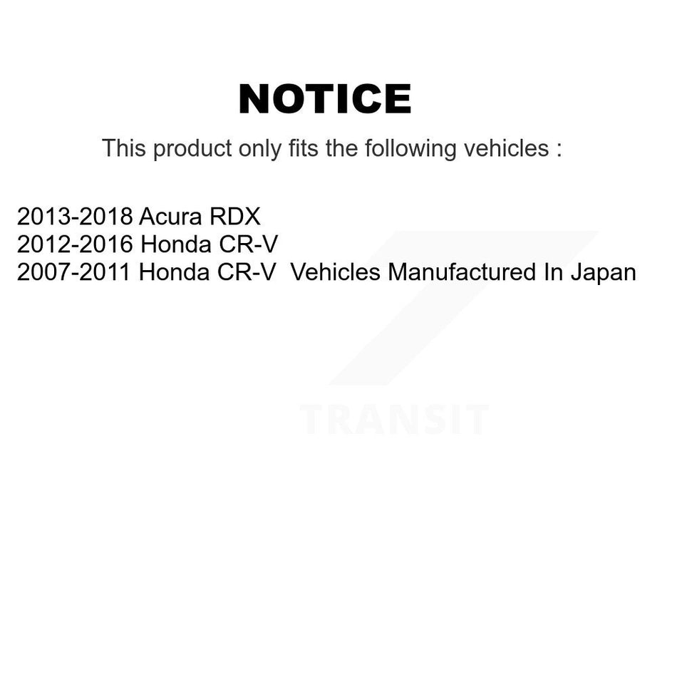 Rear Disc Brake Caliper Rotors And Semi-Metallic Pads Kit For Honda CR-V Acura RDX KC8-100375S