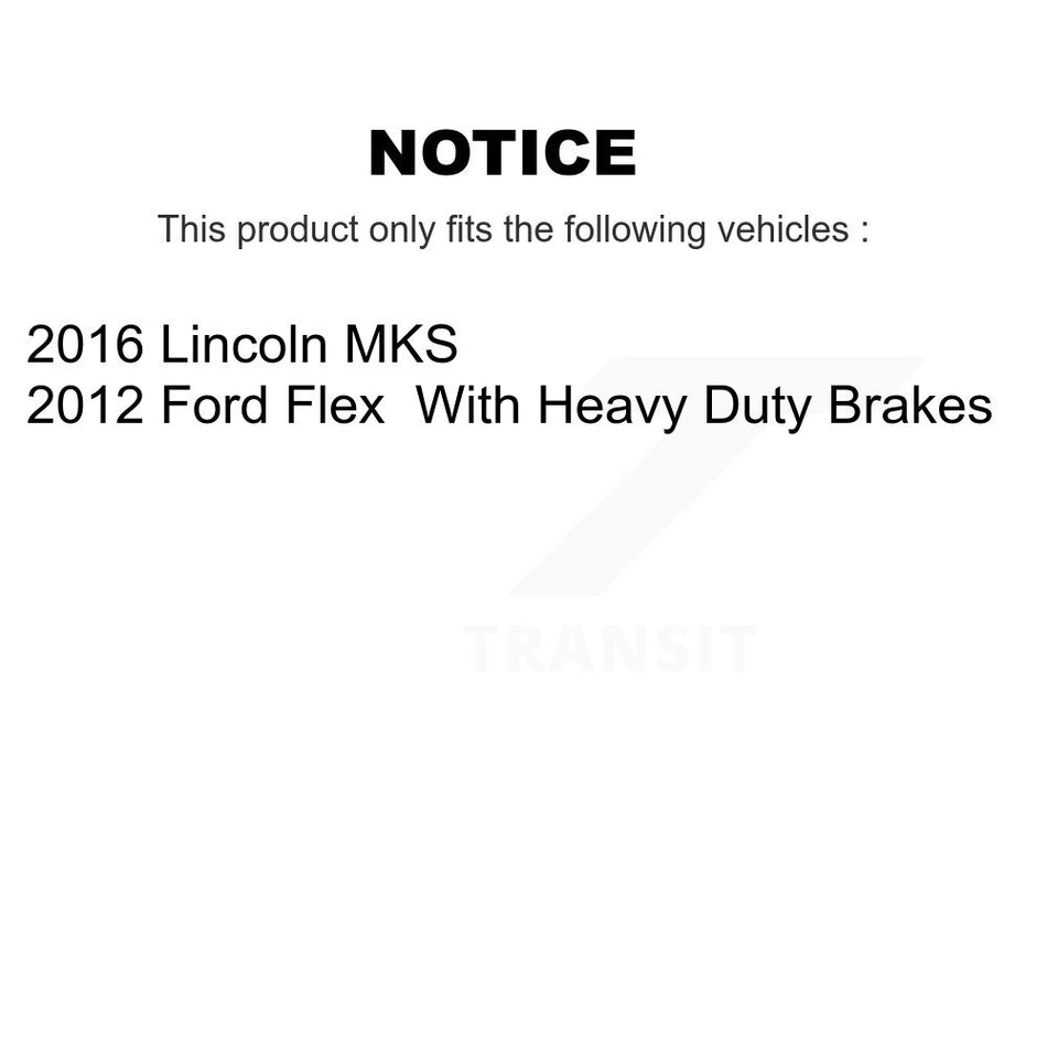 Rear Disc Brake Caliper Rotors And Semi-Metallic Pads Kit For Ford Explorer Flex Lincoln MKS KC8-100450S