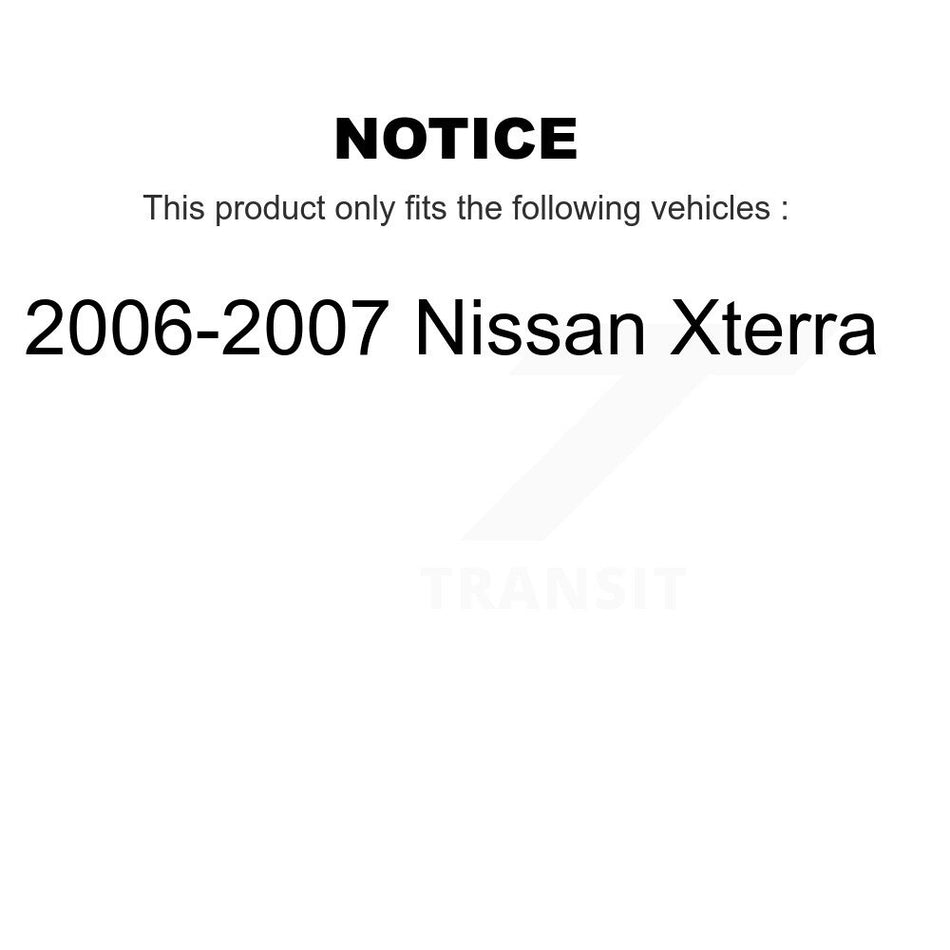 Rear Disc Brake Caliper Rotors And Ceramic Pads Kit For 2006-2007 Nissan Xterra KC8-100457C