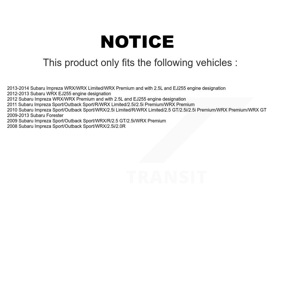 Rear Disc Brake Caliper Rotors And Semi-Metallic Pad Kit For Subaru Impreza Forester WRX KC8-100499S