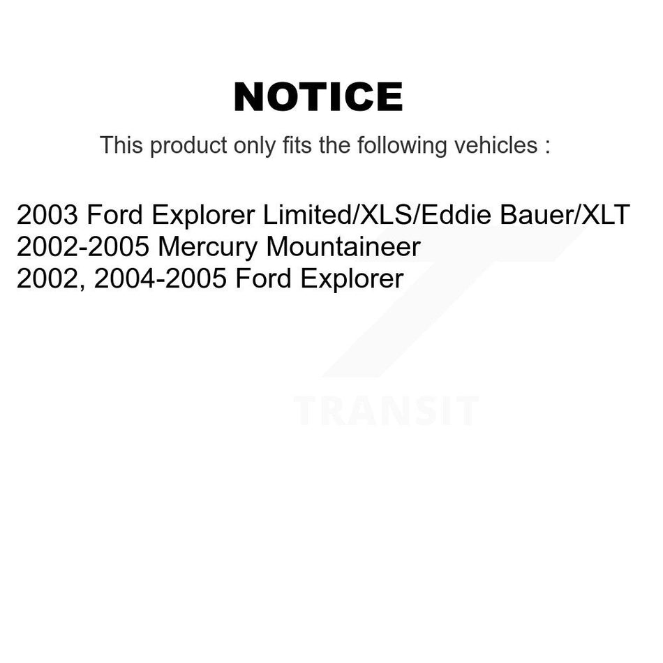 Front Disc Brake Caliper Rotor And Ceramic Pad Kit For Ford Explorer Mercury Mountaineer KC8-100501N