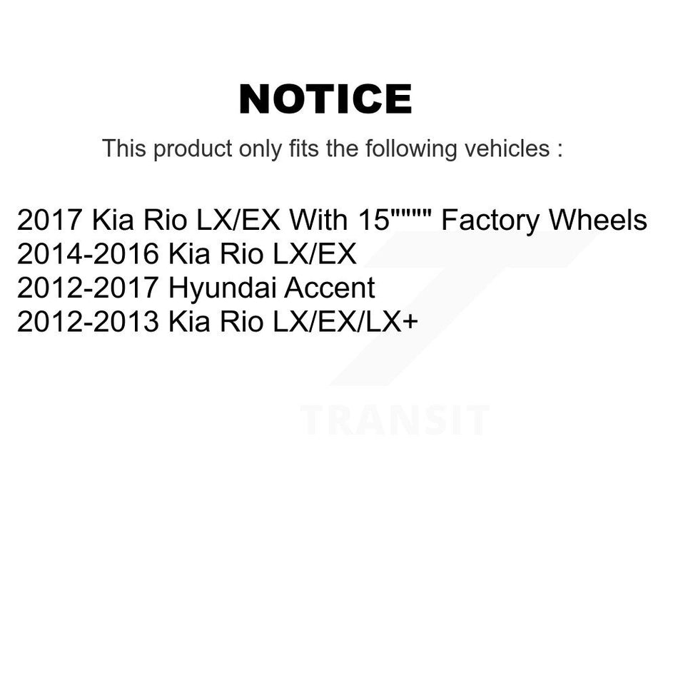 Front Disc Brake Caliper Rotors And Ceramic Pads Kit For Hyundai Accent Kia Rio KC8-100533N
