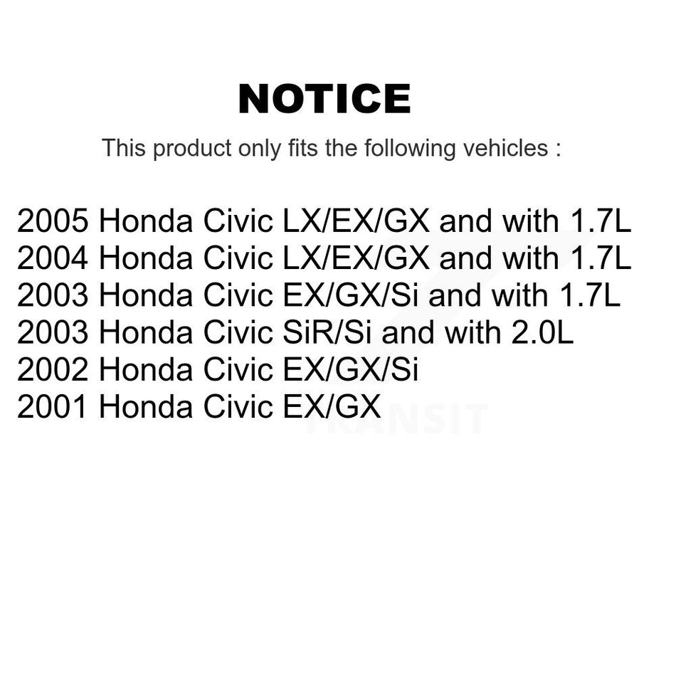 Front Disc Brake Caliper Rotors And Ceramic Pads Kit For Honda Civic KC8-100570N