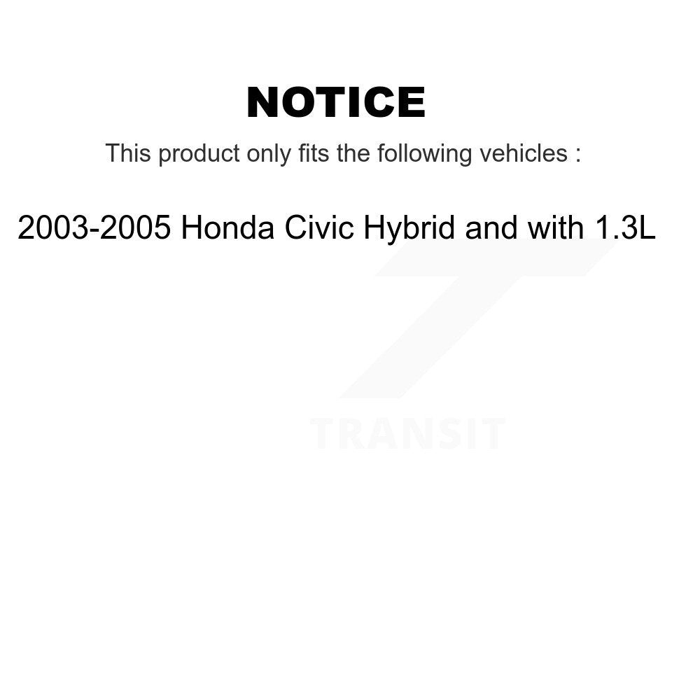 Front Brake Caliper Rotor And Ceramic Pad Kit For 2003-2005 Honda Civic Hybrid with 1.3L KC8-100571N