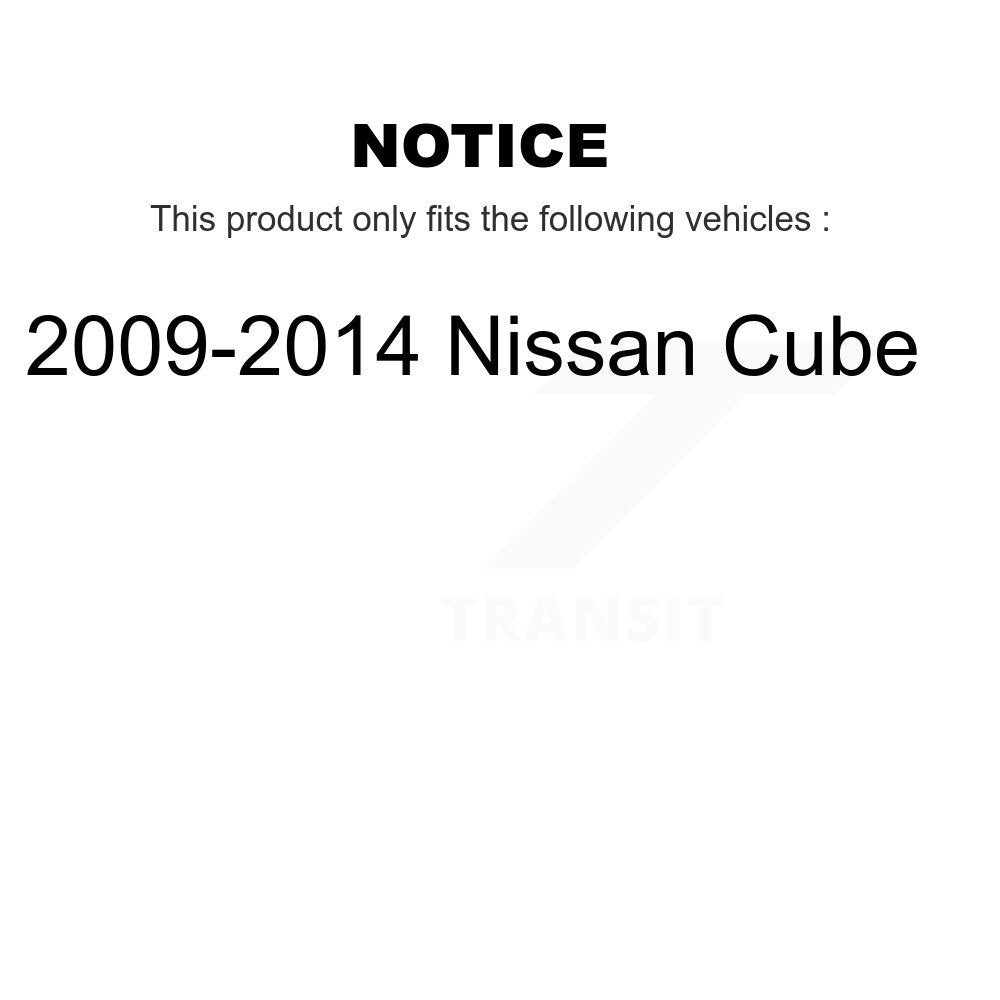 Front Disc Brake Caliper Rotors And Ceramic Pads Kit For 2009-2014 Nissan Cube KC8-100581N