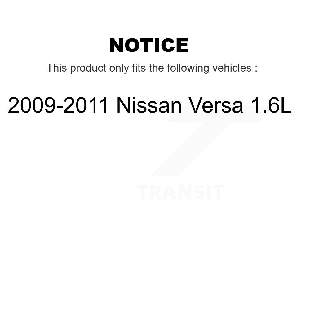 Front Disc Brake Caliper Rotors And Ceramic Pads Kit For 2009-2011 Nissan Versa 1.6L KC8-100600N