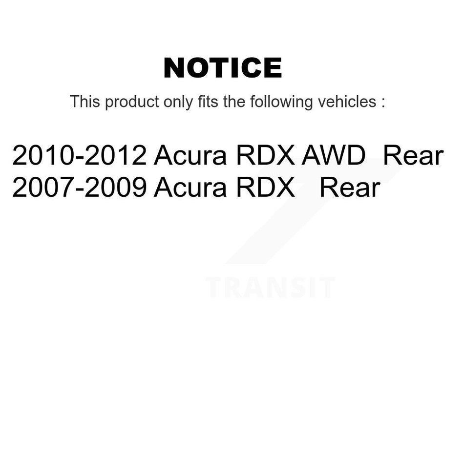 Rear Disc Brake Caliper Rotors And Ceramic Pads Kit For Acura RDX KC8-100608C