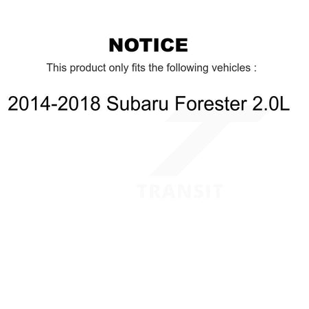 Rear Disc Brake Caliper Rotor & Semi-Metallic Pad Kit For 2014-2018 Subaru Forester 2.0L KC8-100614S