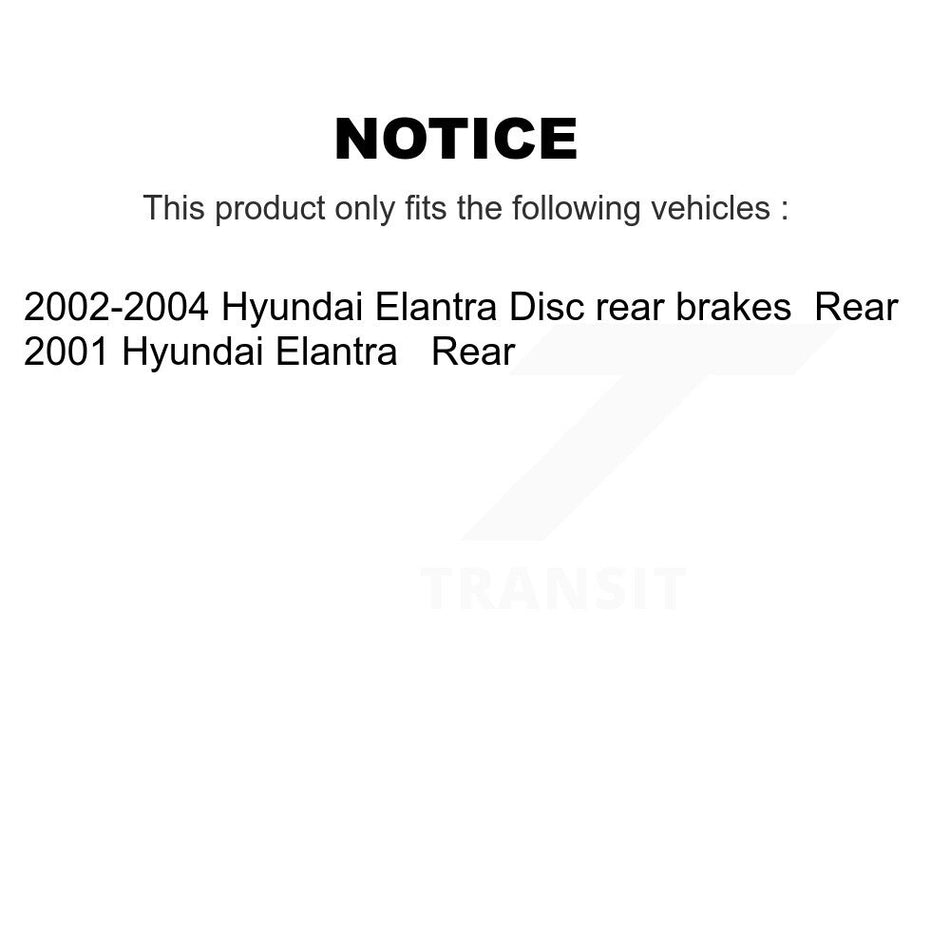 Rear Disc Brake Caliper Rotors And Semi-Metallic Pads Kit For Hyundai Elantra KC8-100641P