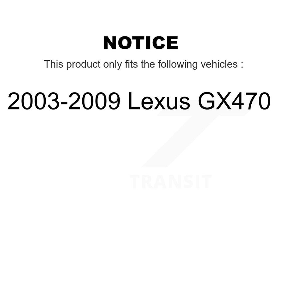 Front Disc Brake Caliper Rotors And Ceramic Pads Kit For 2003-2009 Lexus GX470 KC8-100654N