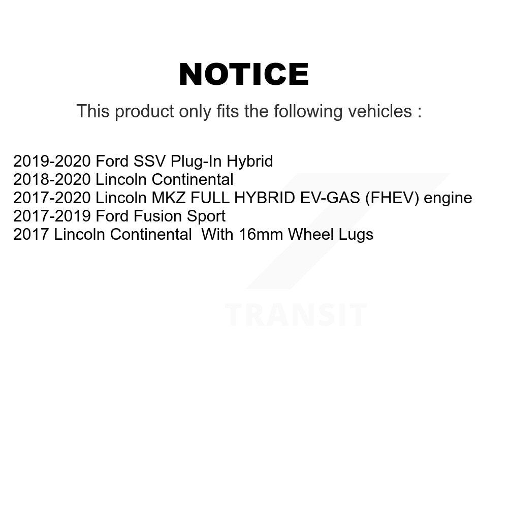 Rear Brake Caliper Rotor And Ceramic Pad Kit For Ford Fusion Lincoln MKZ Continental SSV KC8-100666C