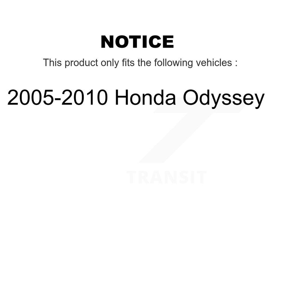 Rear Disc Brake Caliper Rotors And Semi-Metallic Pads Kit For 2005-2010 Honda Odyssey KC8-100670P