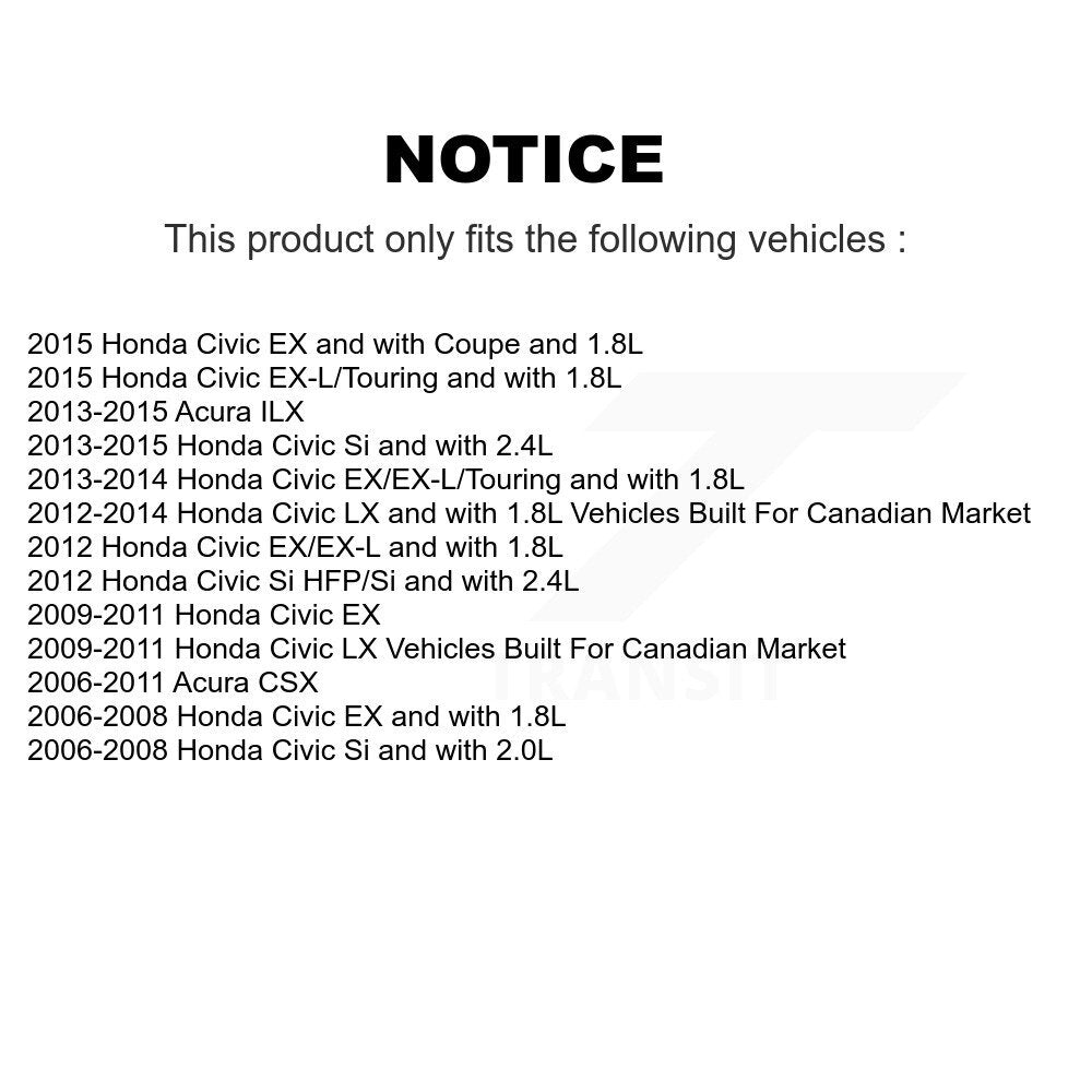 Rear Disc Brake Caliper Rotors And Ceramic Pads Kit For Honda Civic Acura CSX ILX KC8-100686C