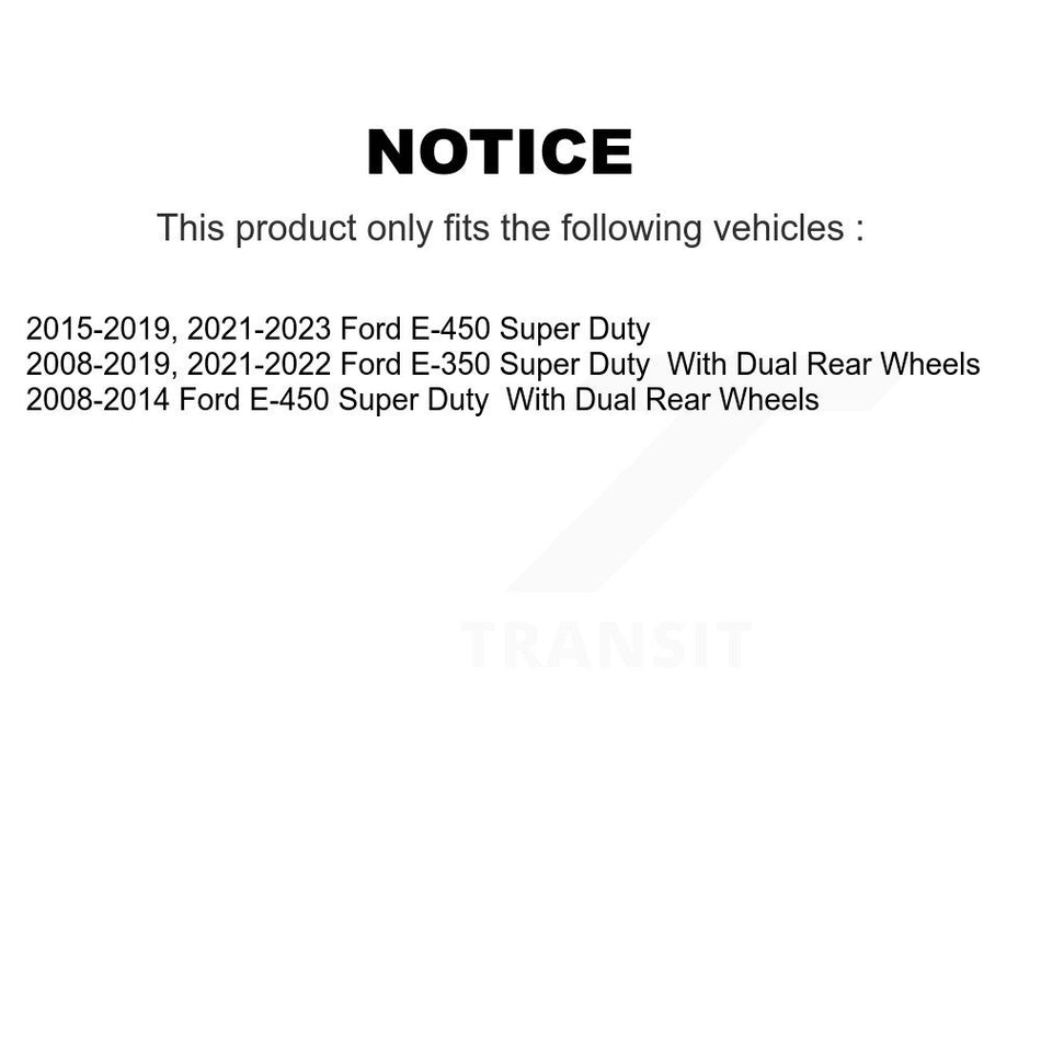 Front Disc Brake Caliper Rotor And Semi-Metallic Pad Kit For Ford E-350 Super Duty E-450 KC8-100712S