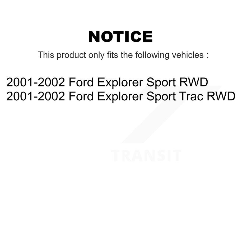 Front Disc Brake Caliper Rotors & Semi-Metallic Pad Kit For Ford Explorer Sport Trac RWD KC8-100734P