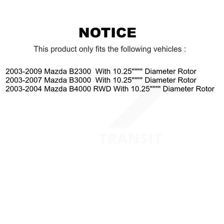 Front Disc Brake Caliper Rotors And Ceramic Pads Kit For Mazda B3000 B2300 B4000 KC8-100737C