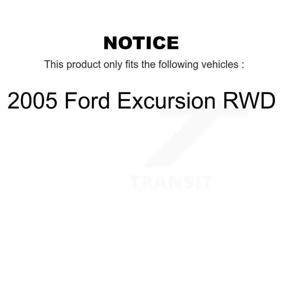 Front Disc Brake Caliper Rotors And Ceramic Pads Kit For 2005 Ford Excursion RWD KC8-100741C