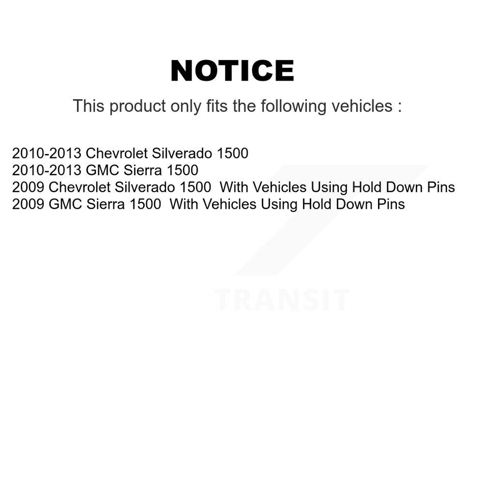 Front Rear Brake Caliper Rotors Drum Ceramic Pad Kit (8Pc) For GMC Sierra 1500 Chevrolet KC8-100802C