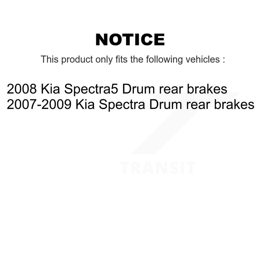 Front Rear Brake Caliper Rotors Drum Ceramic Pad Shoe Cylinder & Hardware Kit (11Pc) For KC8-100870C