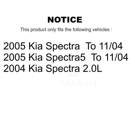 Front Rear Brake Caliper Rotor And Semi-Metallic Pad Kit (10Pc) For Kia Spectra Spectra5 KC8-100944S
